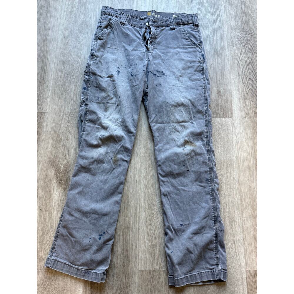 Carhartt Relaxed Fit, Men's size 33x32, Work Pants, Gray